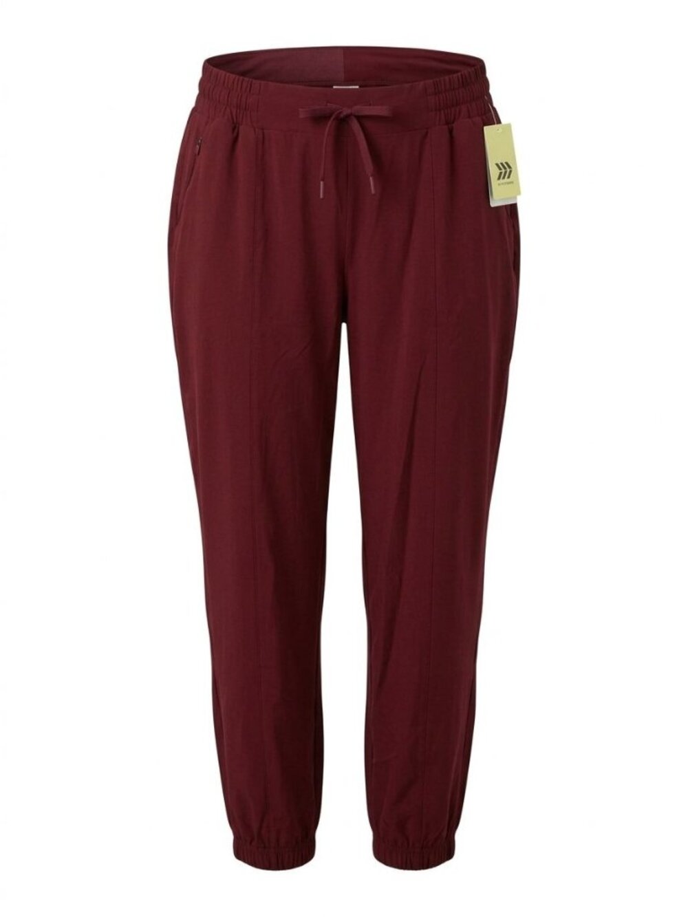 NWT All In Motion Active Light Mid Rise Ankle Length Jogger Pants Sz L Burgundy